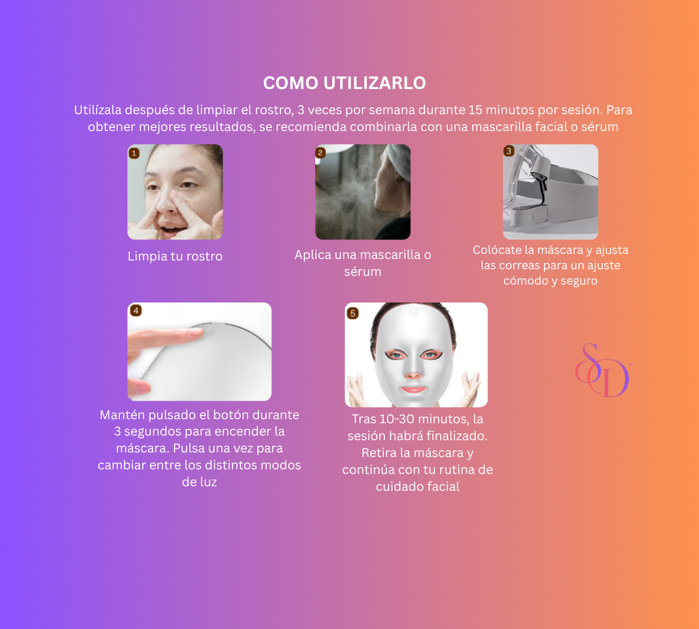 Máscara Facial LED